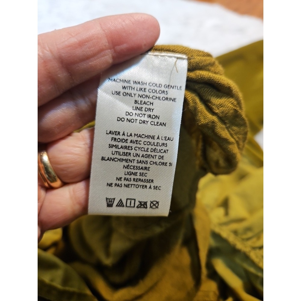 Free People Long Sleeve Estrella Velvet Mini Dress Olive Size M - Picture 7 of 8